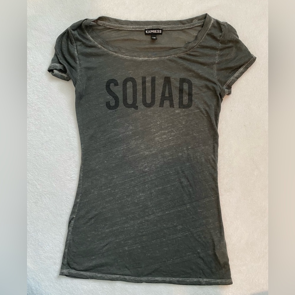Express Graphic Tee XS Grey